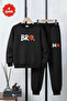 3 Thread Round Neck Basketball Bro Detailed Thick Winter Boys' Tracksuit Set
