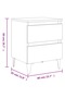 Bed Cabinets with Metal Legs 2 pcs Smoked Oak 40x35x50 cm - 3