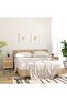 Bedside Cabinets 2 pcs White Solid Wood Pine and Natural Rattan