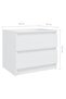 Bed Cabinets 2 pcs White 50x39x43.5 cm Engineered Wood - 3