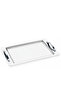 Nergis Stainless Steel Tea Tray 29x45 cm – 0.80 mm With Handles Elegant Plain Presentation