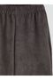 Lcw Vision Anthracite Elastic Waist Suede Look Women's Trousers - 6