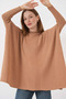 Women's Slit Biscuit Poncho Sweater Dp0001