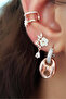 Flower Mini Drop Earrings - 925 Sterling Silver - 5