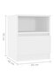 Bed Cabinet White 40x40x50 cm Engineered Wood - 3