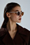 Modern Retro Trend Uv Protection Sunglasses with Round Frame and Smoked Glass - 2
