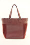 Women's Burgundy Genuine Suede Shoulder Bag - 4
