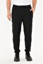 Men's Cotton Zippered Pocketed Sweatpants Black 201755-S - 4