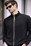 Modern Line Premium Rib Mock Neck Zippered Knitwear Cardigan - 7