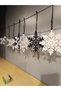 Set of 8 Snowflakes 8 cm 3D Printing Decorative Black and White Color New Year Tree Ornaments