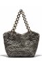 Handmade Plush Decorated Strap Tote Shoulder Bag Handmade