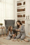 Mother-Daughter (You Adjust the Combination Yourself) Heart Pattern Cotton Knitted Pajama Set - 2