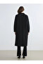 Lcw Grace Black Judge Collar Self-Patterned Women's Ferace - 4
