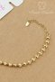 Xuping Bracelet - Vip Xuping 4mm Cut Flower Gold Dorica Beaded Chain Bracelet 17+3cm - 4