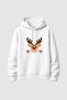 2026 New Year Santa Claus Christmas Printed White Hooded Sweatshirt