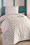 Quilted Bedspread Set Single Starry Softgrey - 5