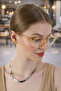 Women's Honey Frame Unisex Blue Light Blue Block Filtered Stylish Design Computer and Screen Glasses - 3