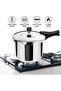Triply Stainless Steel Pressure Cooker 3 litre With Outer Lid, Curve Induction Base Pressure Cooker Silver - 2