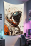 Gamer Wall Cloth, Playstation Xbox – Space Themed, High-Quality Fabric, Tapestry Wall Carpet - 2