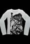 White Vintage Anime Misa Amane Saint Gothic Y2K Long Sleeve Crop - 2