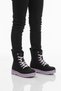 Black Lilac Fleece Inside Non-Slip Sole Girls' Boots 23002 F