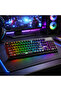 لوحة مفاتيح ألعاب ALPHA RGB، لوحة مفاتيح غشائية سلكية كاملة الحجم بإضاءة خلفية بألوان قوس قزح، - 3