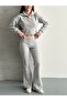 Women's Thessaloniki Fabric Mock Neck Piece Half Zipper Crop Set - 5
