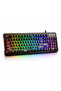 لوحة مفاتيح ألعاب ALPHA RGB، لوحة مفاتيح غشائية سلكية كاملة الحجم بإضاءة خلفية بألوان قوس قزح، - 4
