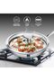 Triply Hexa Tech Induction Stainless Steel Fry Pan with Glass Lid, 26 cm