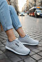 Unisex Ice Navy Lace-Up Mesh Breathable Comfortable Sole Walking Sneakers Sneakers - 6