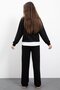 Girl's 3-Piece Shirt Set with Black Stone Detailed Pants 23477 - 7