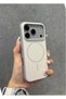 iPhone 17 Pro Compatible Gray Color, Magsafe Compatible, Metal Keys, Matte Silicone Case, Camera and Impact Protection