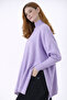 Women's Slit Lilac Poncho Sweater Dp0001