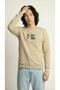 Men's Crew Neck Long Sleeve Sweatshirt 100% Cotton Biscuit Color C8T0N4 - 3