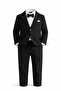 Boys' flared linen loose-fitting suit with jacket / shirt, trousers, jacket, and bow tie linen suit - 2