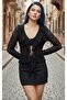 Self Patterned Sports Long Sleeve Tulle Body Blouse White Transparent Stretch Fabric - 3