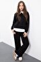 Girl's 3-Piece Shirt Set with Black Stone Detailed Pants 23477