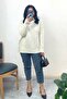 Stone Detailed Half Fisherman Knit Sweater