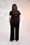 3330597 Women's Plus Size Black Pearl Stone Detailed Suit - 8