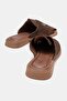Simon Women's Genuine Leather Slippers Brown Suede - 6