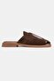 Simon Women's Genuine Leather Slippers Brown Suede - 5
