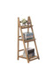OneDcor Natural Wooden Flower Pot 3 Tier Folding Plant Stand Shelves Garden Wood Rack Flowers Stand - 5