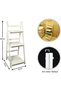 OneDcor Natural Wooden Flower Pot 3 Tier Folding Plant Stand Shelves Garden Wood Rack Flowers Stand - 2