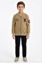 Men's Cardigan College Collar Embroidered