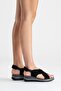 Santiago genuine leather sandals - black suede - 3