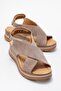 Santiago genuine leather sandals - mink suede