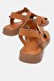 Shawn Women's Genuine Leather Sandals Brown - 6