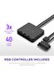مجموعة F120 RGB الثنائية الثلاثية ووحدة تحكم RGB [أسود] - 7