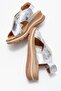 Santiago Coated Genuine Leather Sandals Lame - 8