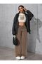 Women's Loose Fitting Pipe Leg Lycra Palazzo Jean Trousers - 6
